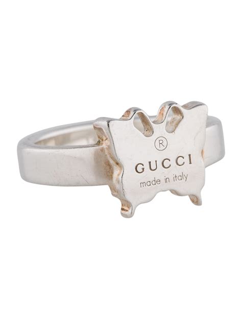 g gucci ring|gucci sterling silver butterfly ring.